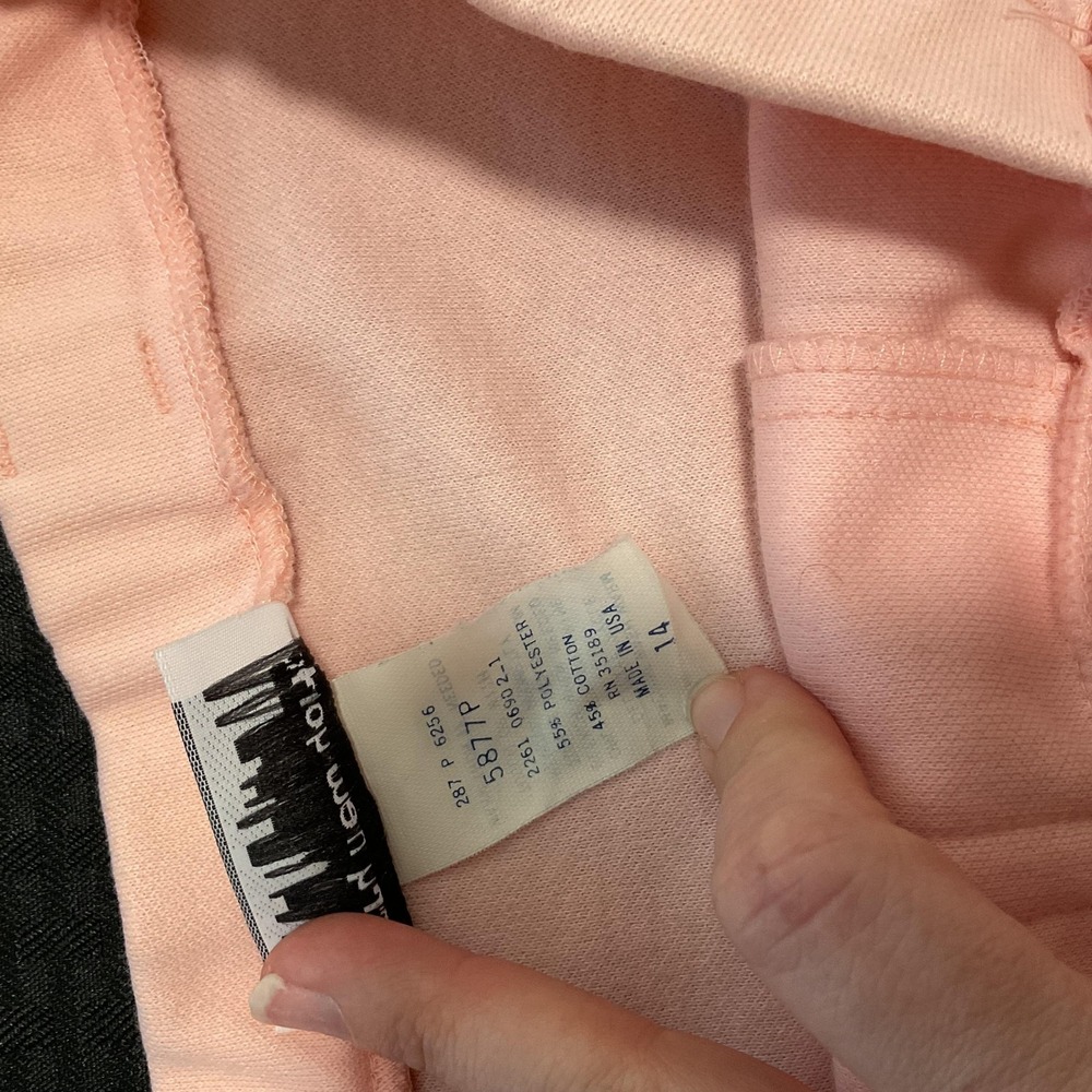 Perry New York Skirt Womens 14 Pink Knit A-Line Short‎ Front Pleat Made USA - Picture 3 of 6